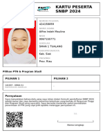 Kartu Peserta SNBP 2024: 424158059 Alfira Indah Maulina 0067155771 Sman 1 Tualang Kab. Siak Prov. Riau