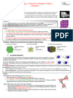1er Chapitre 11 Cohésion Et Mélange D'espèces Chimiques Cours
