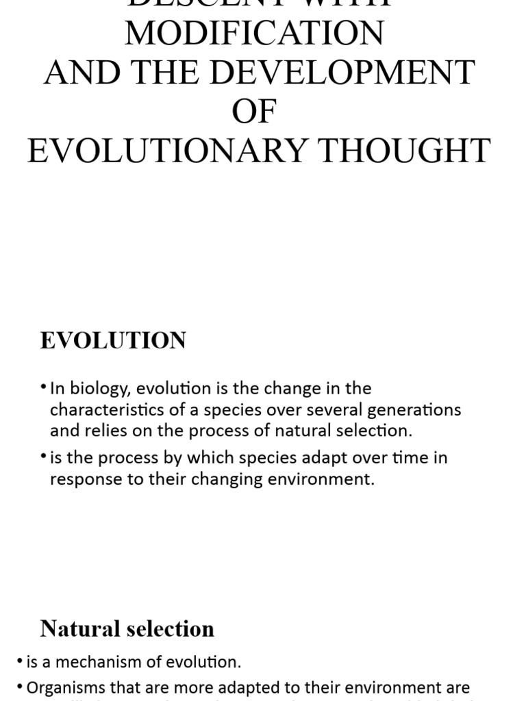 Descent With Modification | PDF | Evolution | Natural Selection