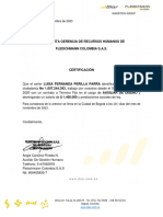 Certificación Laboral Luisa Perilla