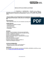 Edital de Abertura de Processo Seletivo para Estagio em TI Infraestrutura