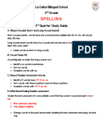 Spelling 3RD Quarter Study Guide