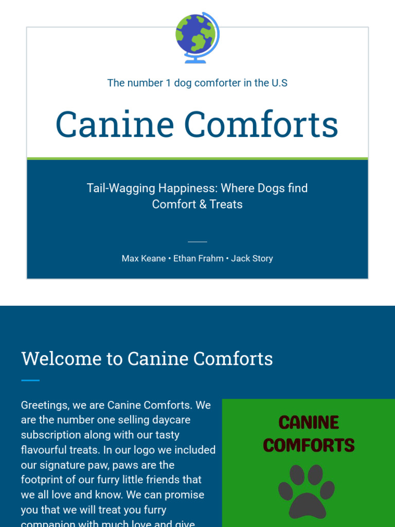 canine comforts PDF Marketing Business