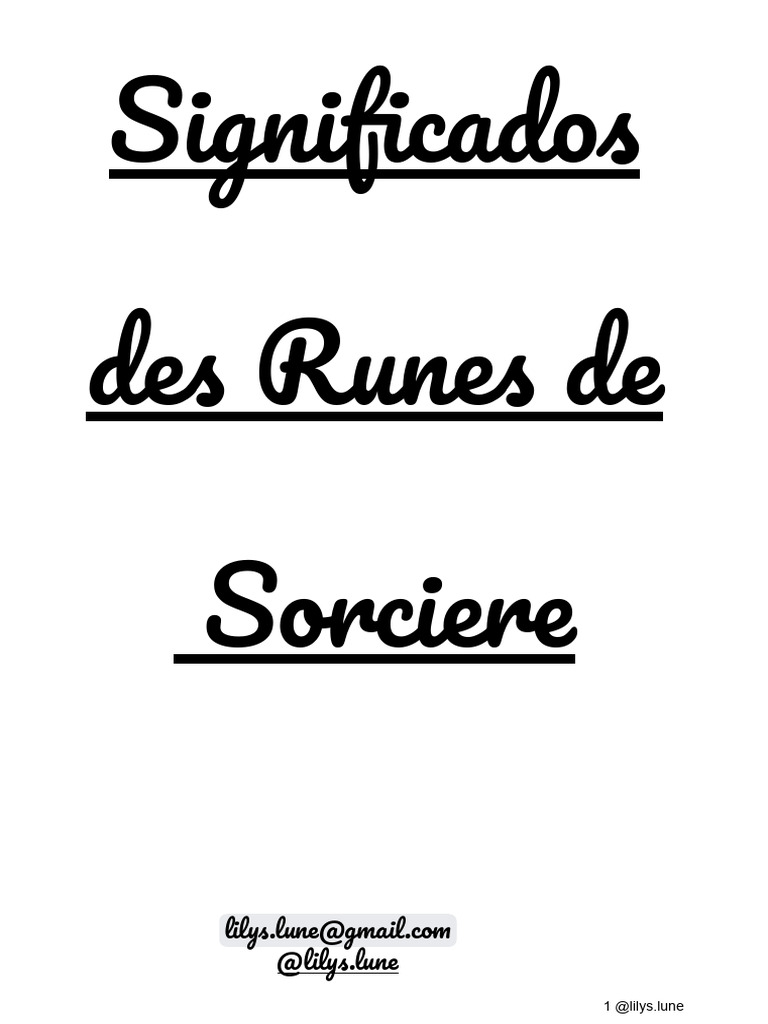 Runes explications et significations oui non espagnol google docs pdf