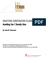 9-13-12 Drafting Arb Clauses-Avoiding The Seven Deadly Sins
