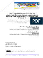 A Percepção Dos Servidores Técnico-Administrativos Da Ufjf Quanto À Adoção Do Trabalho Remoto No Contexto Pós Pandemia Da Covid-19