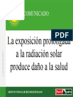 Cartel para La Prevencion Solar