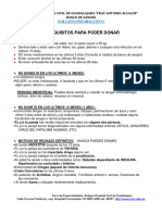 SUSTITUIR - Requisitos para La Donación de Sangre en La Unidad Hospitalaria Fray Antonio Alcalde