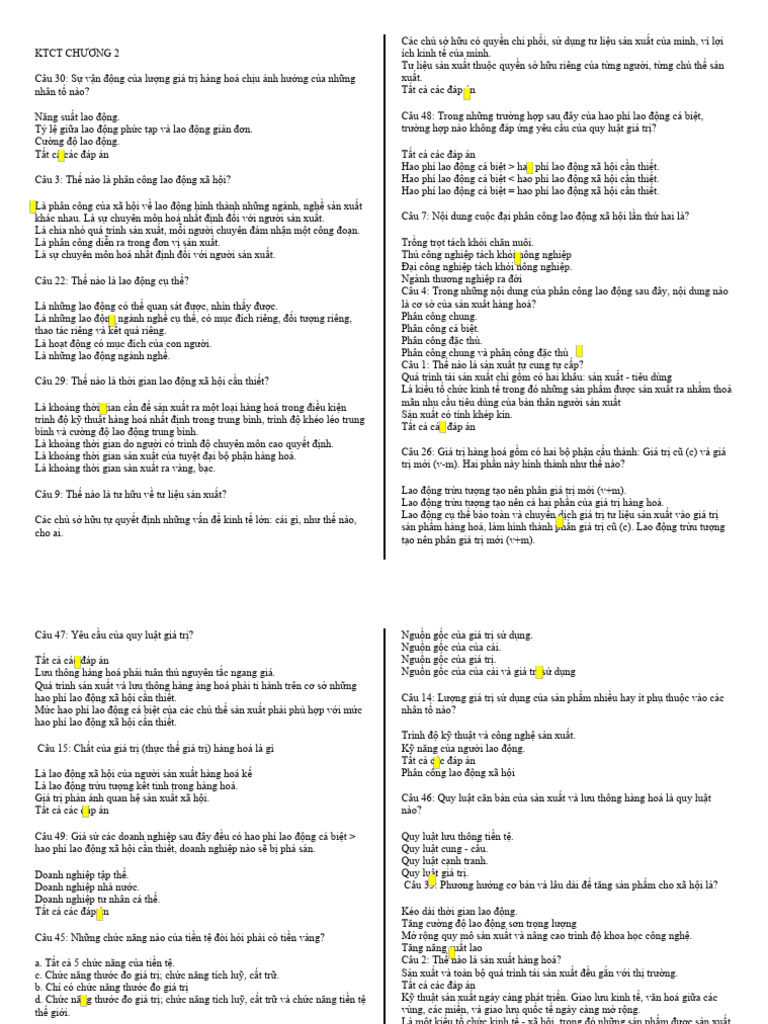 KTCT Chương 2 | PDF
