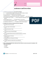 Emphasis Cleft Sentences and Inversion - Worksheet