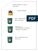 Tabla - Dosificación de Concreto.