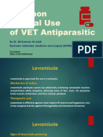 Common Clinical Use of VET Antiparasitic