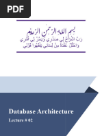 Lecture 02 - Database Architecture