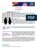 (Fiche N°6) La RUMEUR (Violences, Femmes, Harcèlement, Agression Agresseur Victime, Isolement, Jeunes, Éducation, Milieux Scolaires)