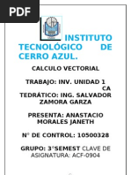 Calculo Vectorial - Unidad1 Algebra de Vectores