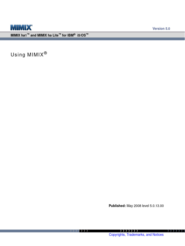 Using Mimix PDF Backup Ibm Db2 Using mimix pdf backup ibm db2