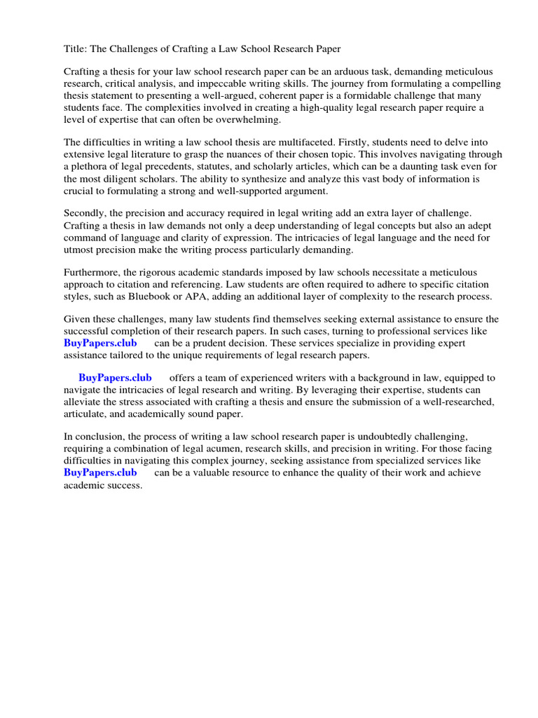 Research Paper Law School PDF