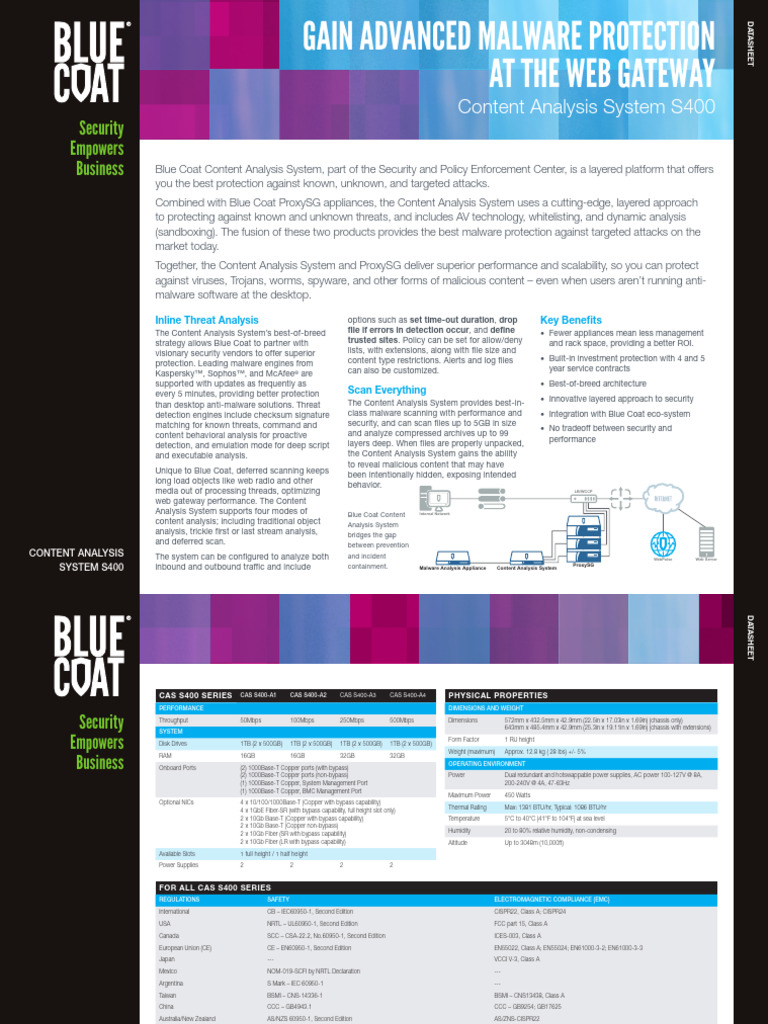 Bcs Ds Content Analysis System S400 EN v1f | PDF | Malware | Computer ...