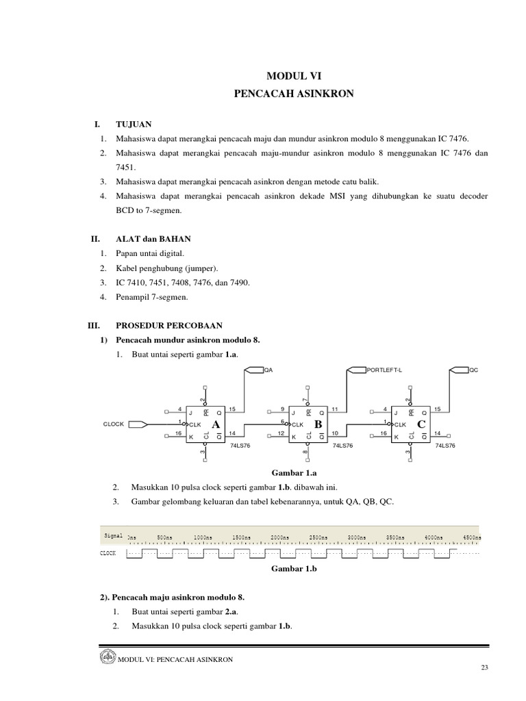 Pencacah Asinkron Modulo 8 dan Dekade | PDF