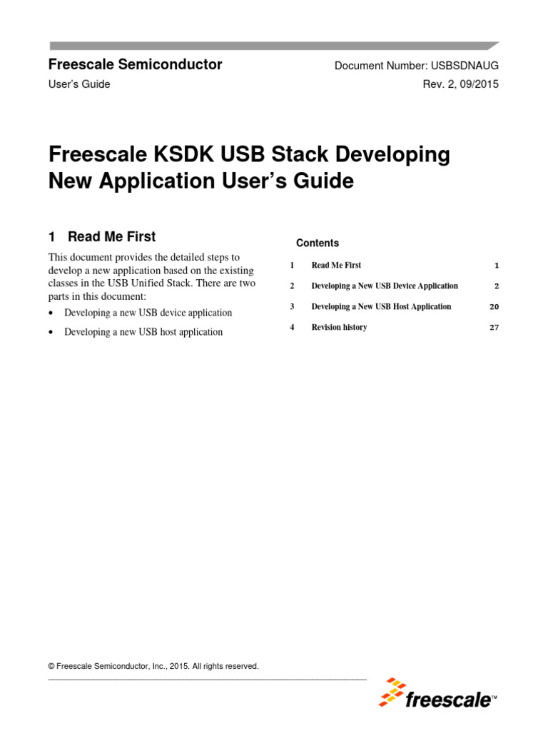 KSDK USB Stack Application Guide | PDF | Device Driver | Information ...