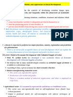 Chapter Three Theories, Models, And Approaches to Rural Development