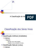 A Classificação Dos Seres Vivos - 2005