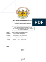 LEYES PARA UN IMPACTO AMIBIENTAL Y UN PLAN DE CIERRE DE MINA