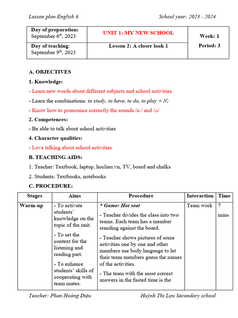 Period 3 Unit 1 A Closer Look 1 | PDF