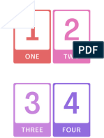 White Colorful Ordinal Numbers Flashcards