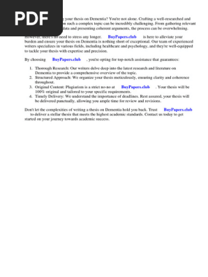 Research Paper Dementia