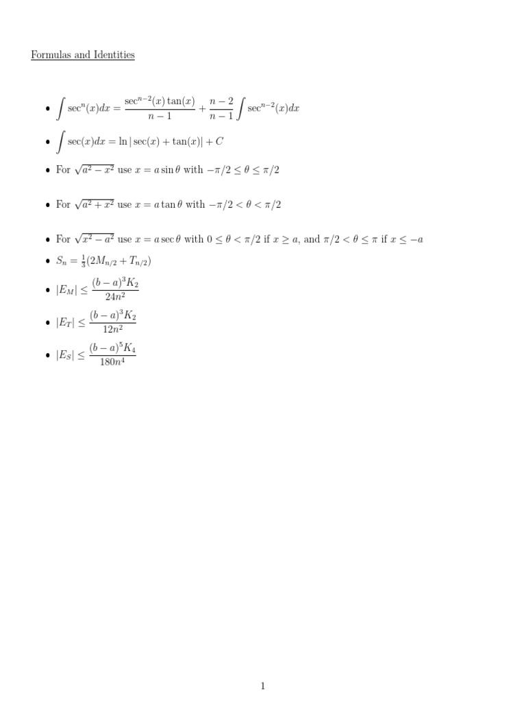 Exam 2 Identities Pdf