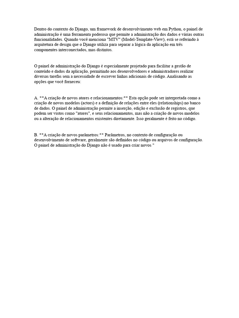 MTV (Model Template View) Django Univassouras PDF