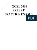 Excel 2016 Expert Practice Exam 3