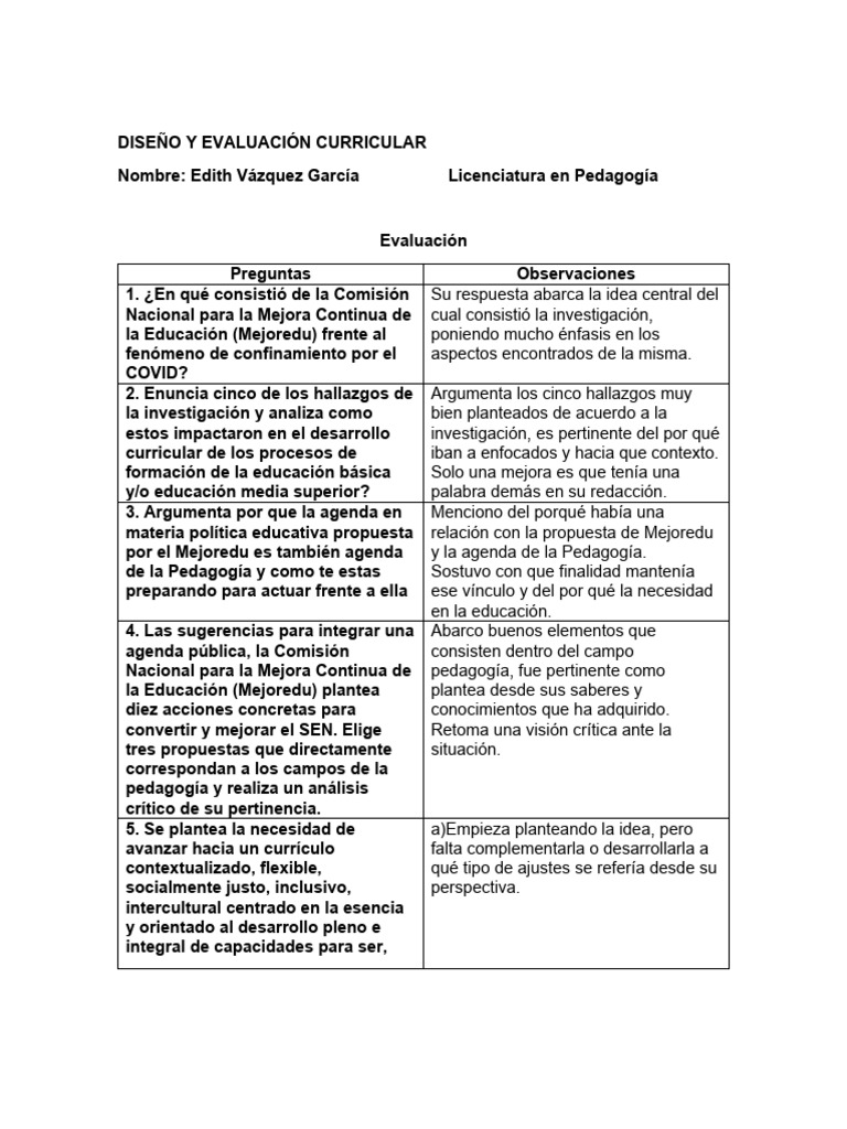 Diseño y Evaluación Curricular | PDF | Plan de estudios | Pedagogía