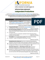 Application Checklist NonIndie