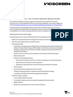 VPF Film TV Online Application Materials Checklist