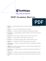 Dsat Word List