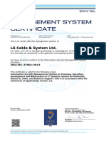 ISO 27001 Q2187 - LS CableSystem Ltd. - IA - 2019
