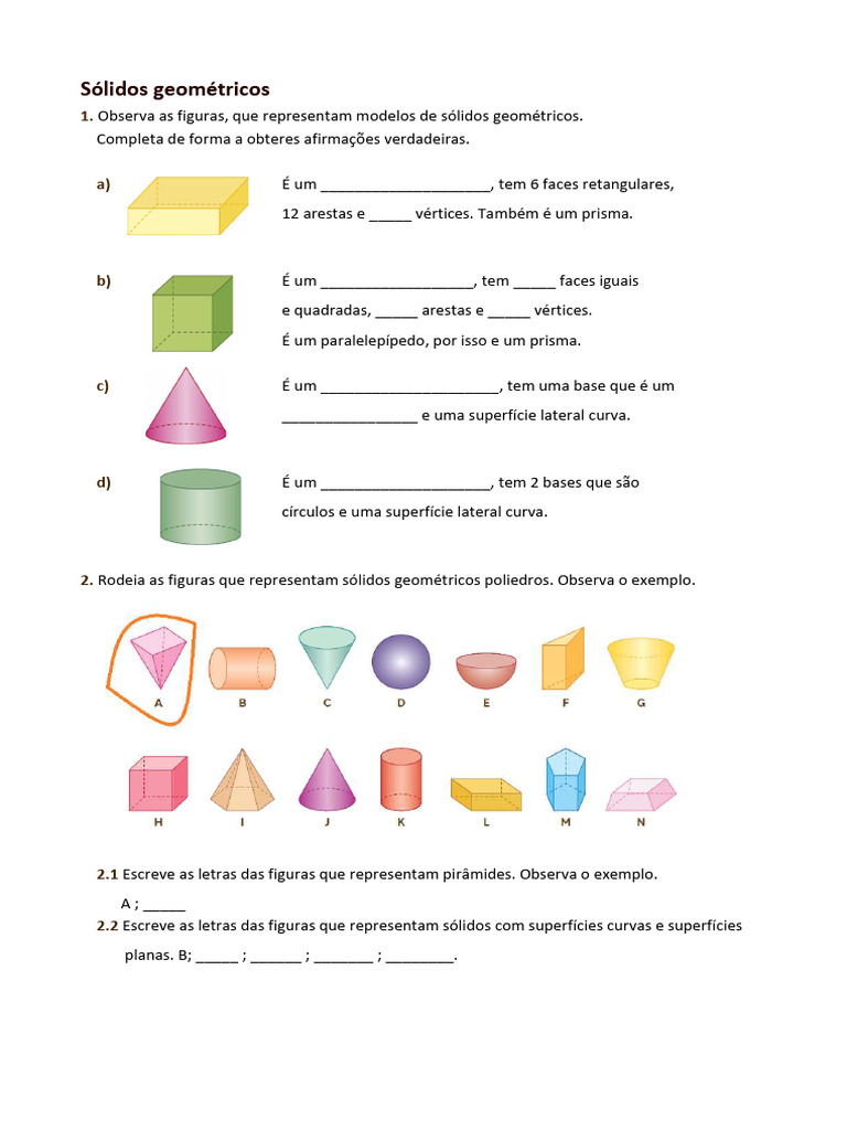Solidos Geométricos Download Grátis Pdf Vértice Geometria Geometria