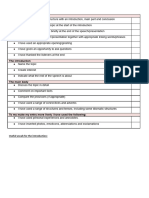 Speech - Presentation Checklist