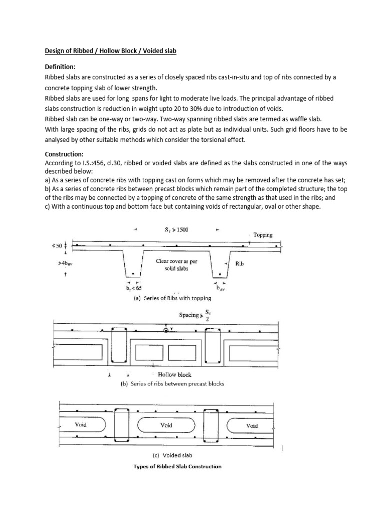 Design of Ribbed and Waffle Slab | PDF | Beam (Structure) | Civil ...