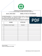 Curso de Cipa Lista de Presença