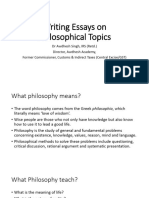 Writing Essays On Philosophical Topics