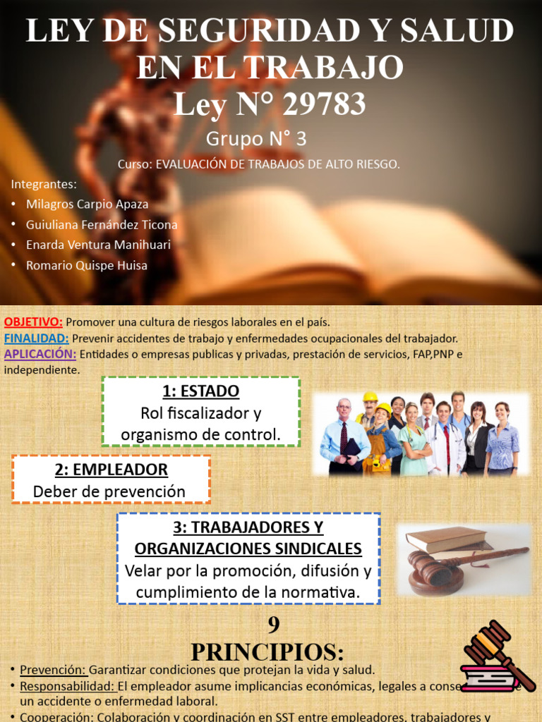 Ley de Seguridad y Salud en el Trabajo | PDF | Derecho laboral