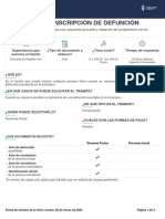 Acta de Inscripción de Defunción