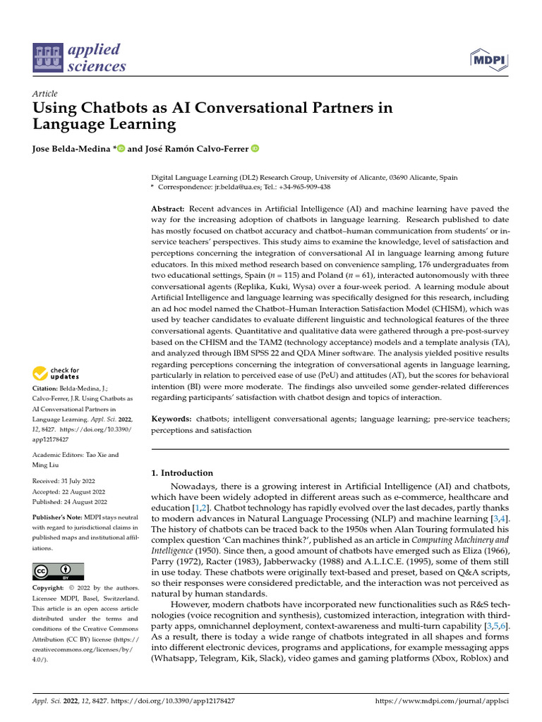 Using Chatbots As AI Conversational Part | PDF | Artificial ...
