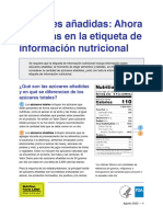 Added Sugars Nutrition Facts Label Spanish - 09072023