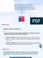 Proyectos de Ley Que Modifican La Regulación Del Los Plazos y La Tramitación Del Divorcio Unilateral