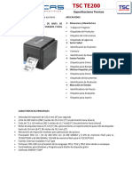 Impresora de Codigo de Barras TSC TE200