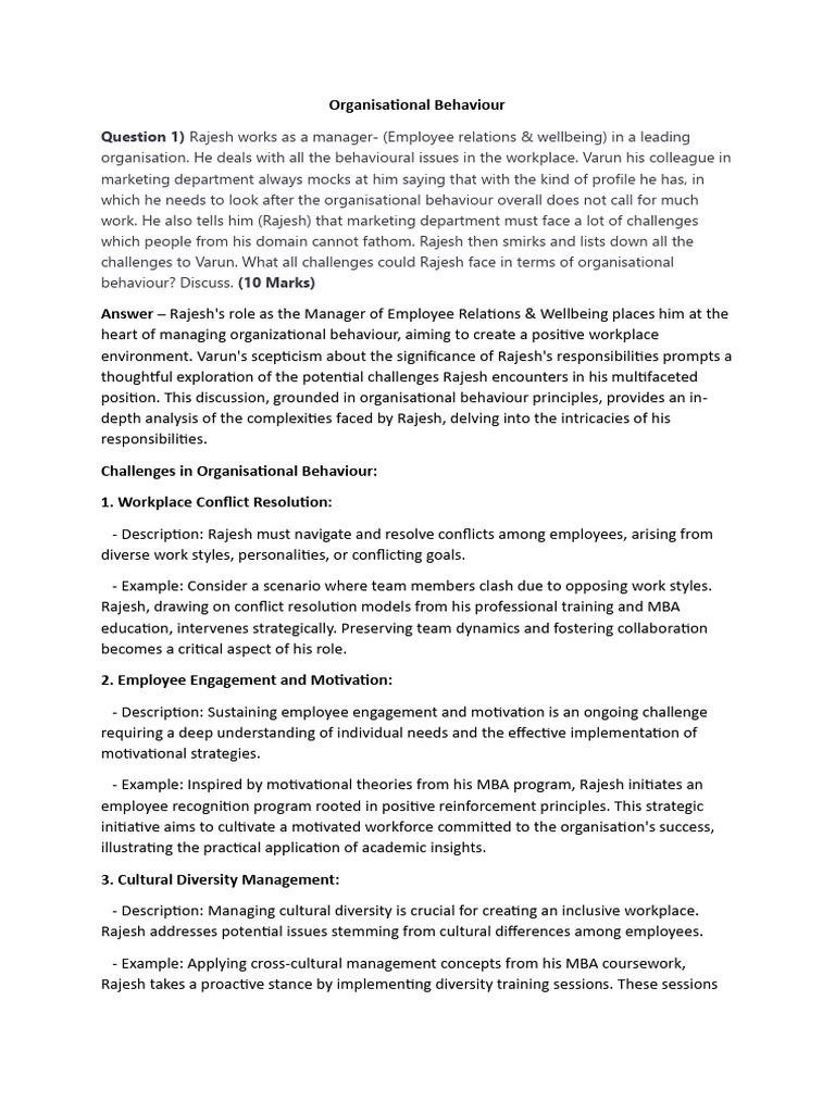 Organisational Behaviour Pdf